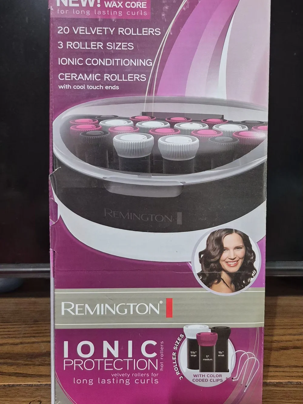 New In Box Remington Velvety Hot Rollers Set - Pink, White & Black Set